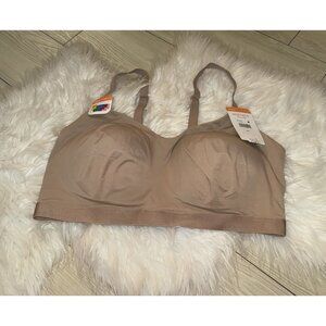 Warners RN1041A Cloud 9 Super Soft Lift Convertible Wireless Bra 2XL XXL Beige